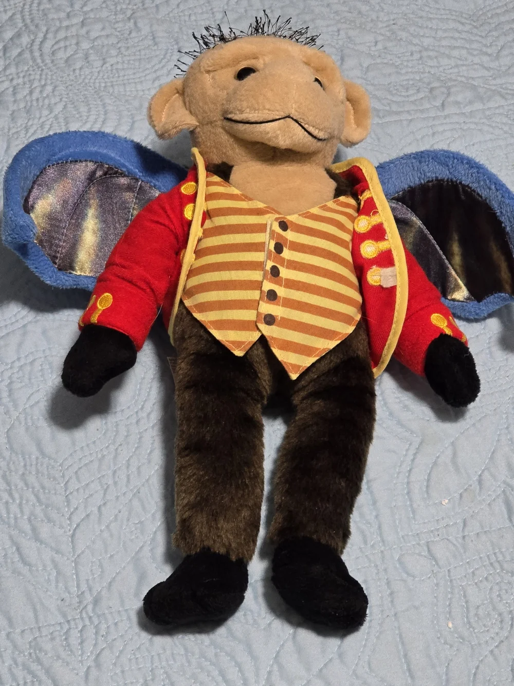 Wicked Chistery Plush Monkey from Wicked the Musical Soft Brown Fur, Red Jacket